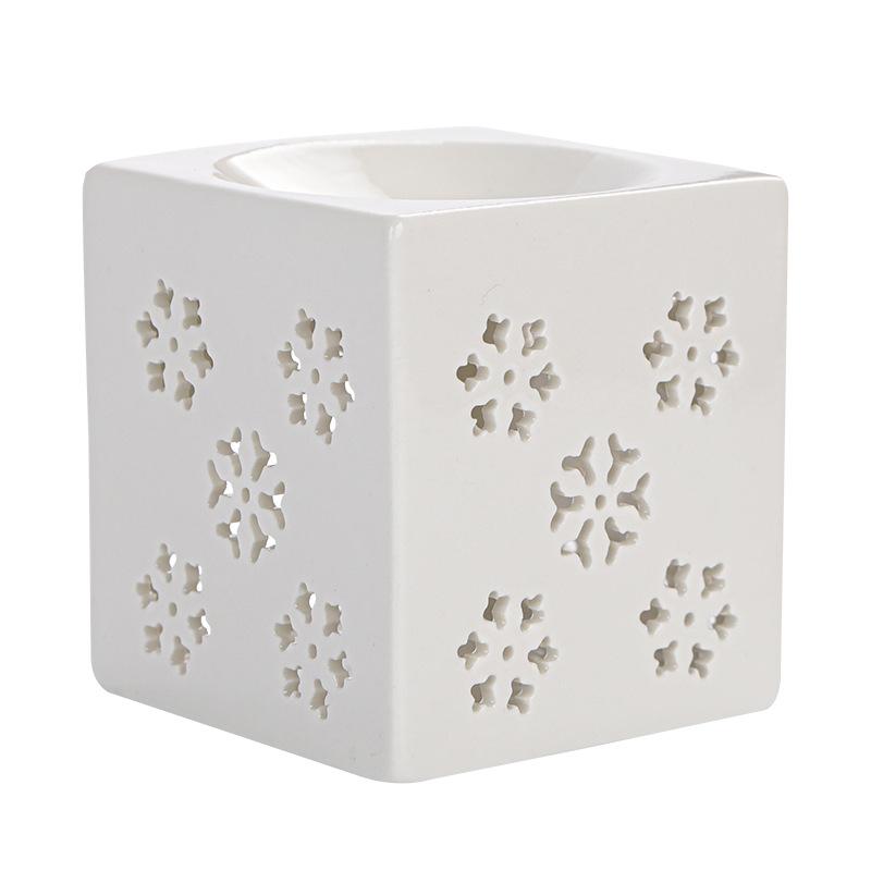 Ceramic Hollow Oil Burner With Candle Holder Incense Burner Romantic Essential Oil Incense Aroma Diffuser Oil Stove Home Decor