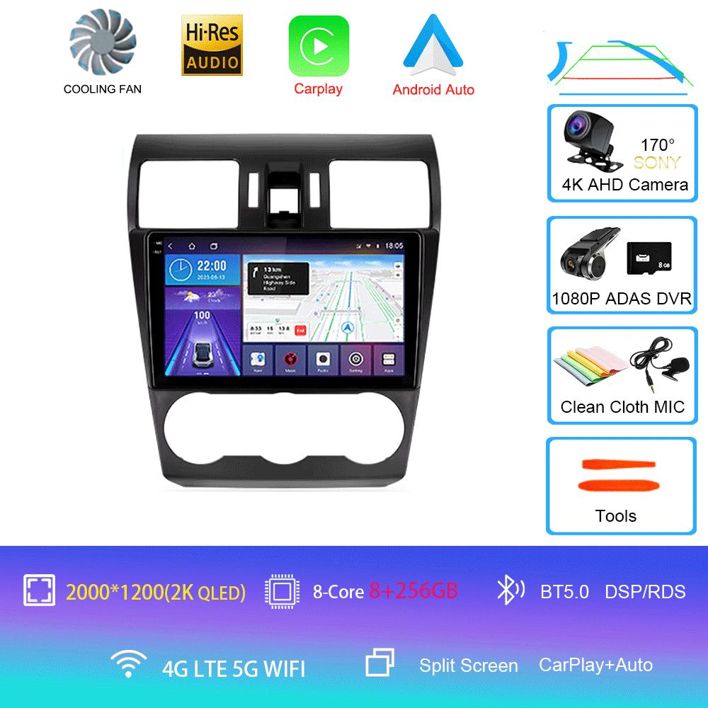 Car Radio Android 14 For Subaru Forester 4 SJ XV 2012-2015 4G Multimedia Video Player Navigation GPS Carplay 360 Camera