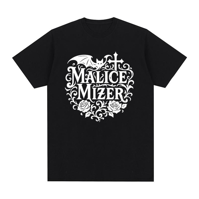 Malice Mizer band Vintage Tshirt Music Rock Comfortable Casual Retro YK Cotton Unisex T shirt New Tee Tshirt Womens Tops