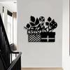 1pc Metal Gift Box Wall Art Iron Decor for Christmas New Year Holiday, Rustproof Ornament for Living Room Garden Fence, Seasonal Home Decoration