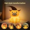 Dimmable Highland Cow Night Light Touch Sensor Rechargeable LED Lamp  Bedroom Decor