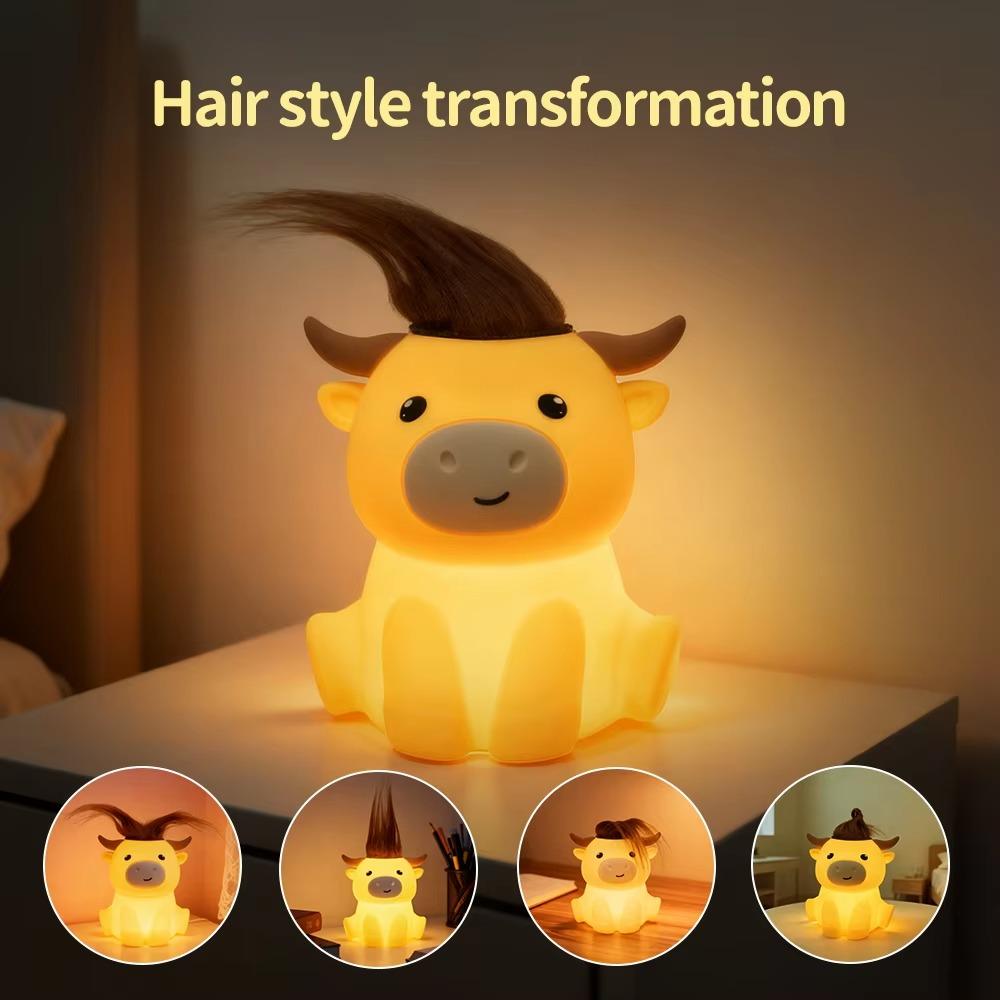 Novelty Soft Silicone Animal Nightlights Dimmable Rechargeable LED Lamp  Bedroom Decor