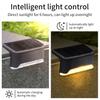 4Pcs Solar Stair Lights Outdoor LED Fence Light Garden Lamp Waterproof For Staircase Yard Patio Railing Pathway Night Lighting