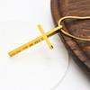 Titanium Steel Lettering Cross Necklace Men'S Titanium Steel Gold-Plated Jewelry Couple Student Pendant Trendy Men'S Necklace Pendant