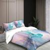 Abstract Art Bedding Set Blue Pink Purple Gold Marble Pattern Bedding With Duvet Cover & Pillowcases For Bedroom