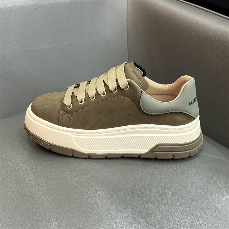 Scarpe con plateau autunnali nuove leggere sportive casual scarpe da ginnastica retrò pelle dl