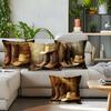 Home Decor Cowboy Boots & Hat Printed Pillow Cover Pattern Cushion Cover Suitable for Sofa Bedroom Car Pillow Cover