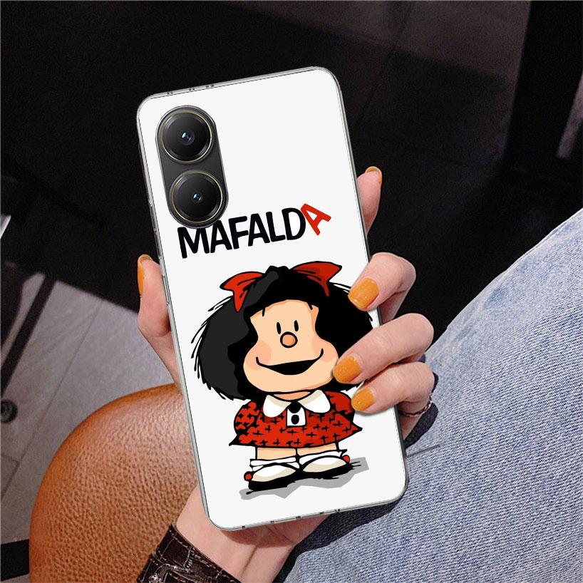 Cartoon Cute Mafalda Phone Case For Xiaomi Poco X7 X6 X5 Pro F7 Ultra Redmi 15C 15 13C 13 12C 12 10 10A 10C 9 9A 9C 9T Cover Poc