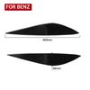 For Mercedes‑Benz W204 2008-2011 Gloss Black Carbon Car Front Headlight Eyebrow Eyelid Trim Sticker Cover ABS Decorative Frame