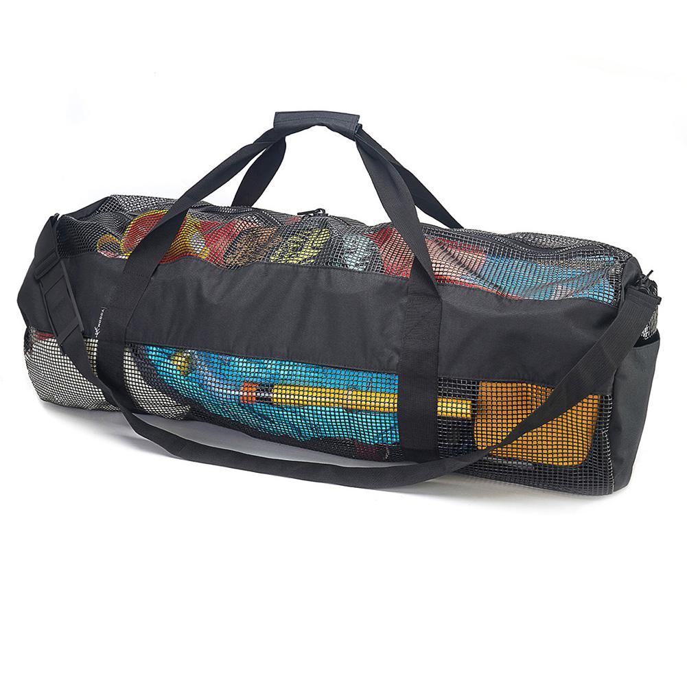 Multifunctional Snorkeling Equipment Storage Bag Large Capacity Beach Storage Bag Mesh Gear Bag for Surfing Swiming Scuba Diving
