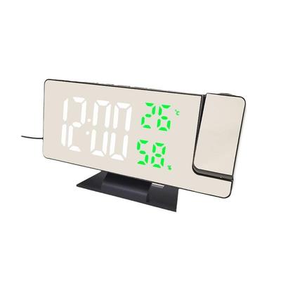 Led Digital Alarm Clock Projection Clock With 180°Rotatable Projector Mirror Large Screen Projection Clock For Home Office Table