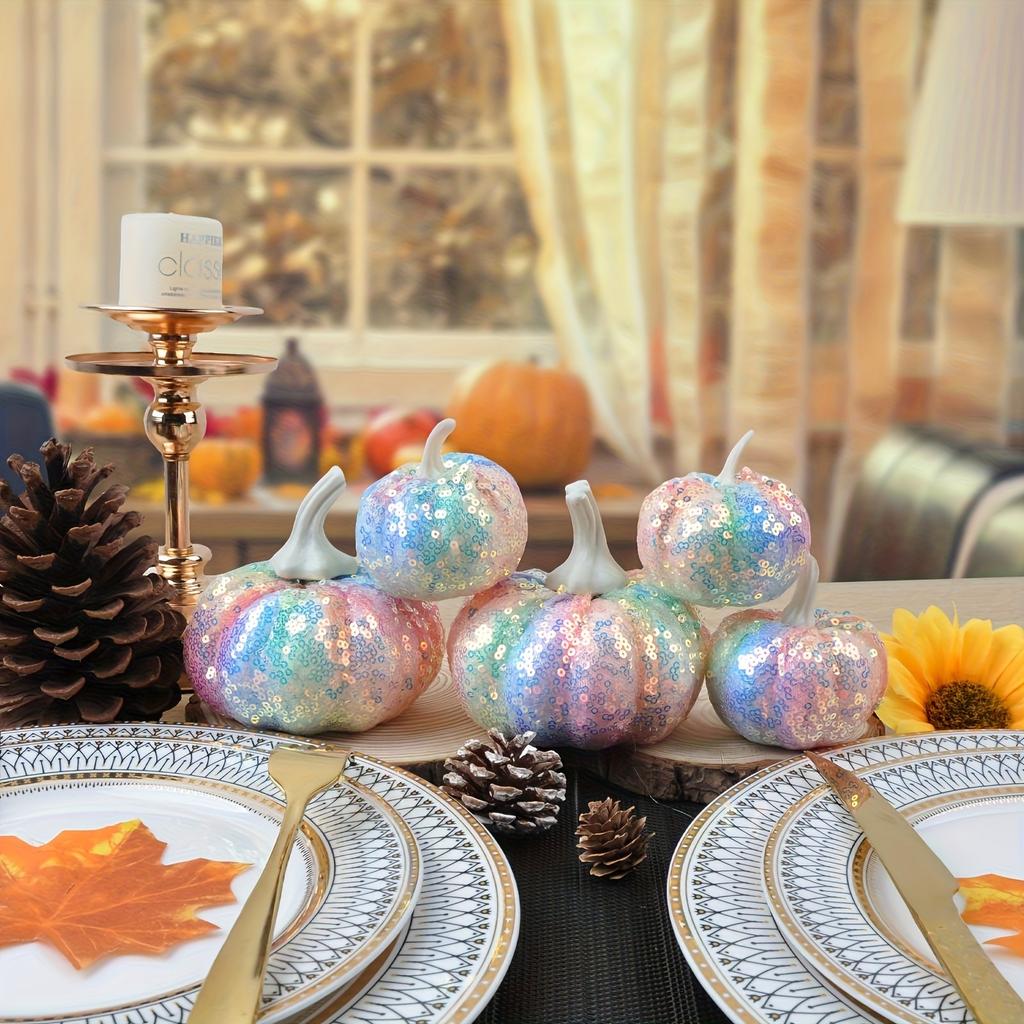 5PCS Artificial SequinsRealistic Foam Fake Vegetables Are Suitable For Halloween Fireplace Table Decoration