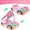 Boia de Natação para Bebê, Design de Supercarro, Boia de Natação com Assento para Bebês, Proteção UV FPS50+, Protetor Solar, Toldo Removível, Boia para Bebê, Brincadeiras na Água, Adequado