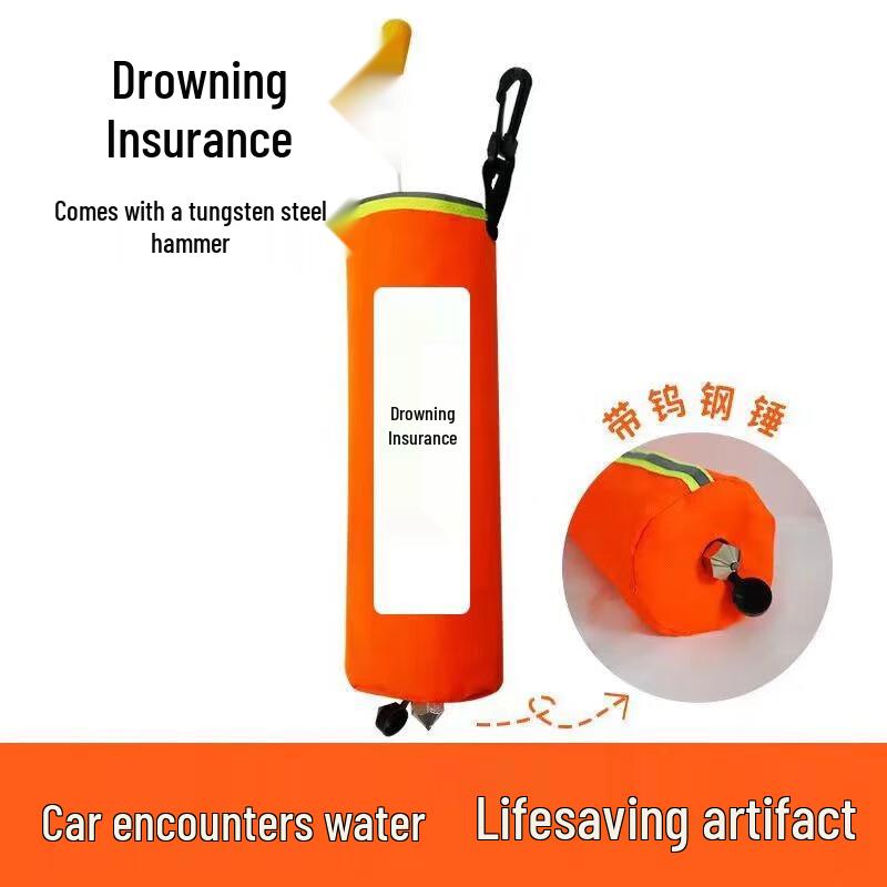 Ruilv Portable Auto-Inflatable Lifebuoy with Window Breaker