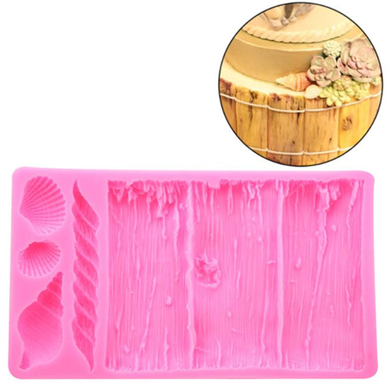 Bark Texture Conch Silicone Fondant Mould Cake Decor Sugar Chocolate Molds SG