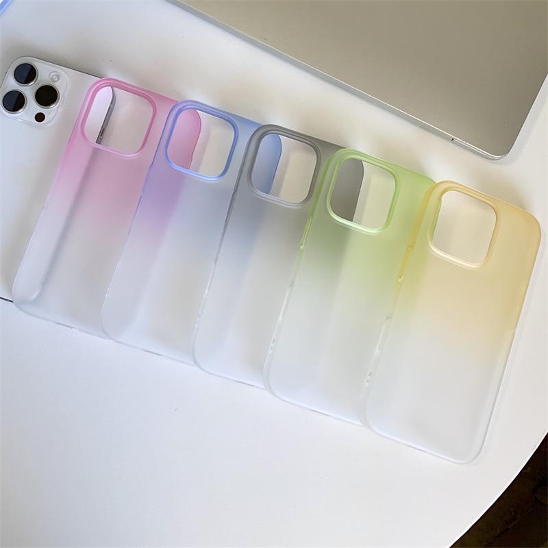 Gradient Skin Feel iPhone 16 Pro Max Case for Apple 17 Frosted, Compatible with 15/14, 13/12 Models.