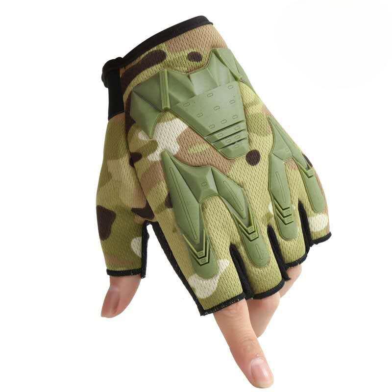 Men and Women Outdoor Tactical Gloves Sports Cycling Motorcycle Gloves Military Fan Protective Half Finger Fitness Gloves