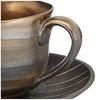 Maruyoshi Pottery Banko Ware Coffee Ceramic Saucer with Gold and Tokusa Black, M0975