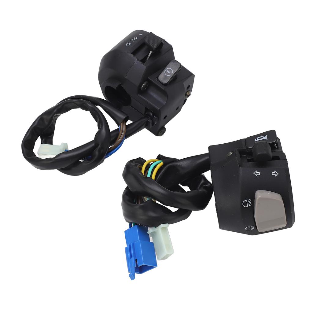 2Pcs Motorcycle Handlebar Switch 7 8in 22mm Left Right Turn Signal Horn Headlight Control Switch for 125 YBR125