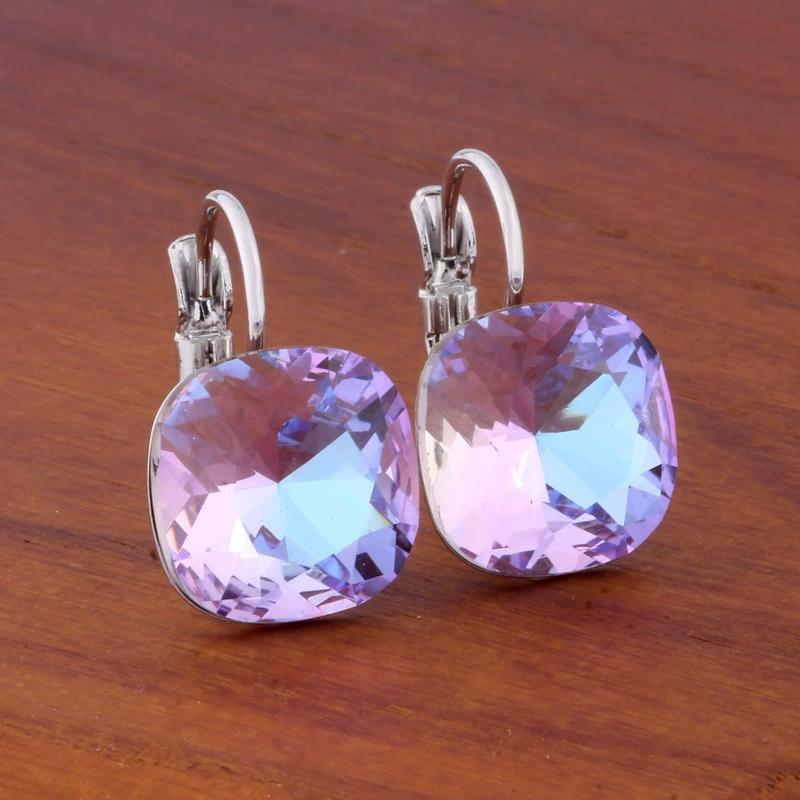 Colorful Square Earrings for Women, Fashion Jewelry Accessory for Daily Wear, Color 12