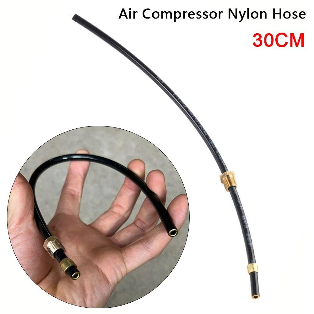1Pcs High Pressure Air Compressor Nylon Hose 6mm Dia with Small Brass Parts Pressure Relief Valve Tube 30cm Air Line Hose