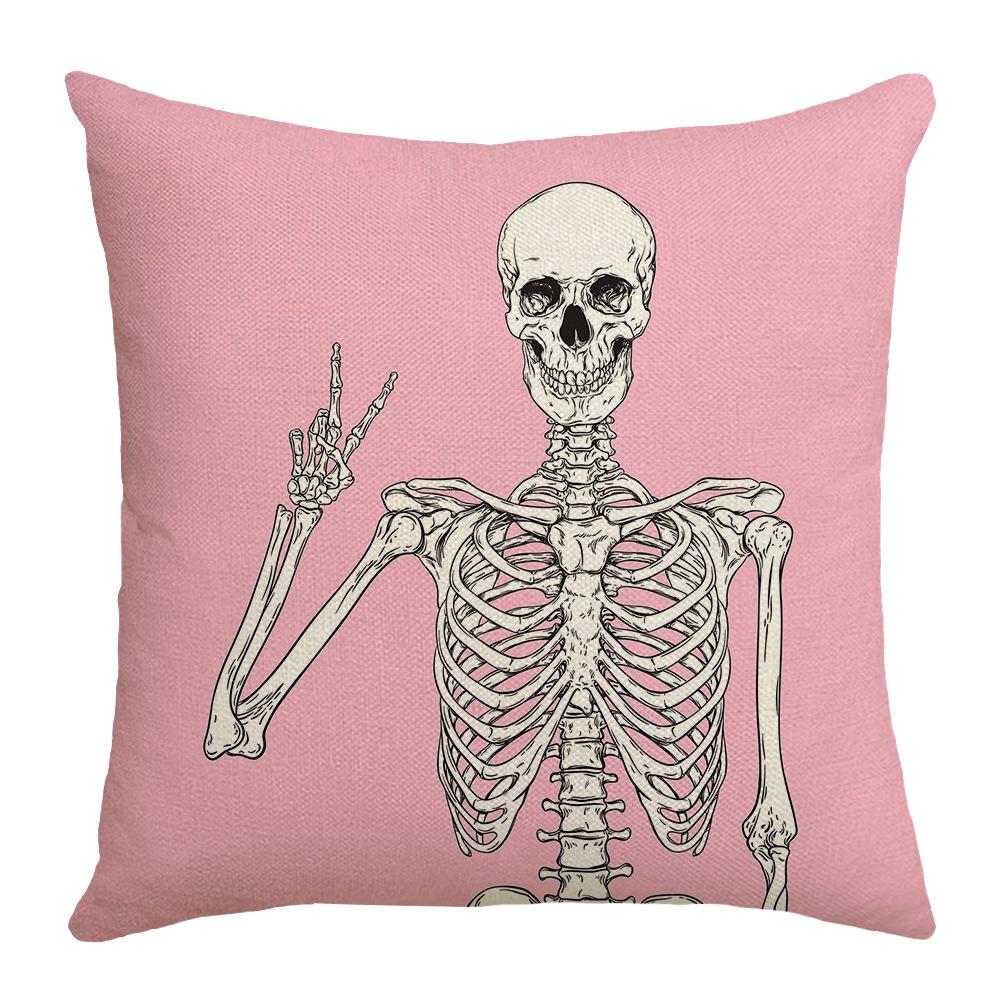Halloween Decoration Pillow Skull Pillow Case Living Room Decoration Sofa Bedroom Pillow Bedside Pillow