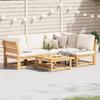 VidaXL Garden Lounge Set with Cushions 5 Pcs, Chairs with Backrest, Furniture Set, Outdoor Patio Terrace Furniture, 3214302