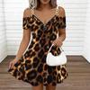 Ladies Spaghetti Strap Oversized Dress Watercolor Floral Printed Summer Loose Gown