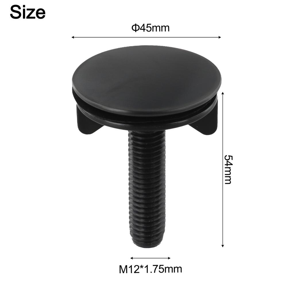 Tap Hole Cover Black Tap Hole Cover For Kitchen Organization 45 Mm Diameter Cover Nut For Secure Fit For Standard Sink Holes