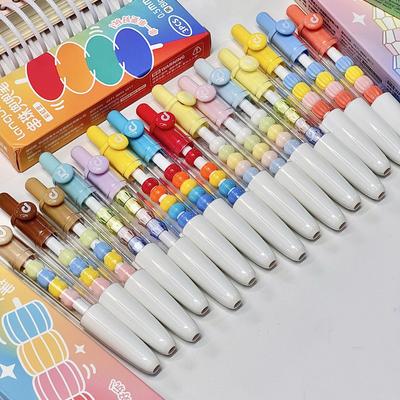 3 Stück String Beads Gel-Stifte Set Tragbare Größe Süßigkeiten Tasche Stift 0,5 mm Kugelschreiber Schwarze Tinte zum Schreiben