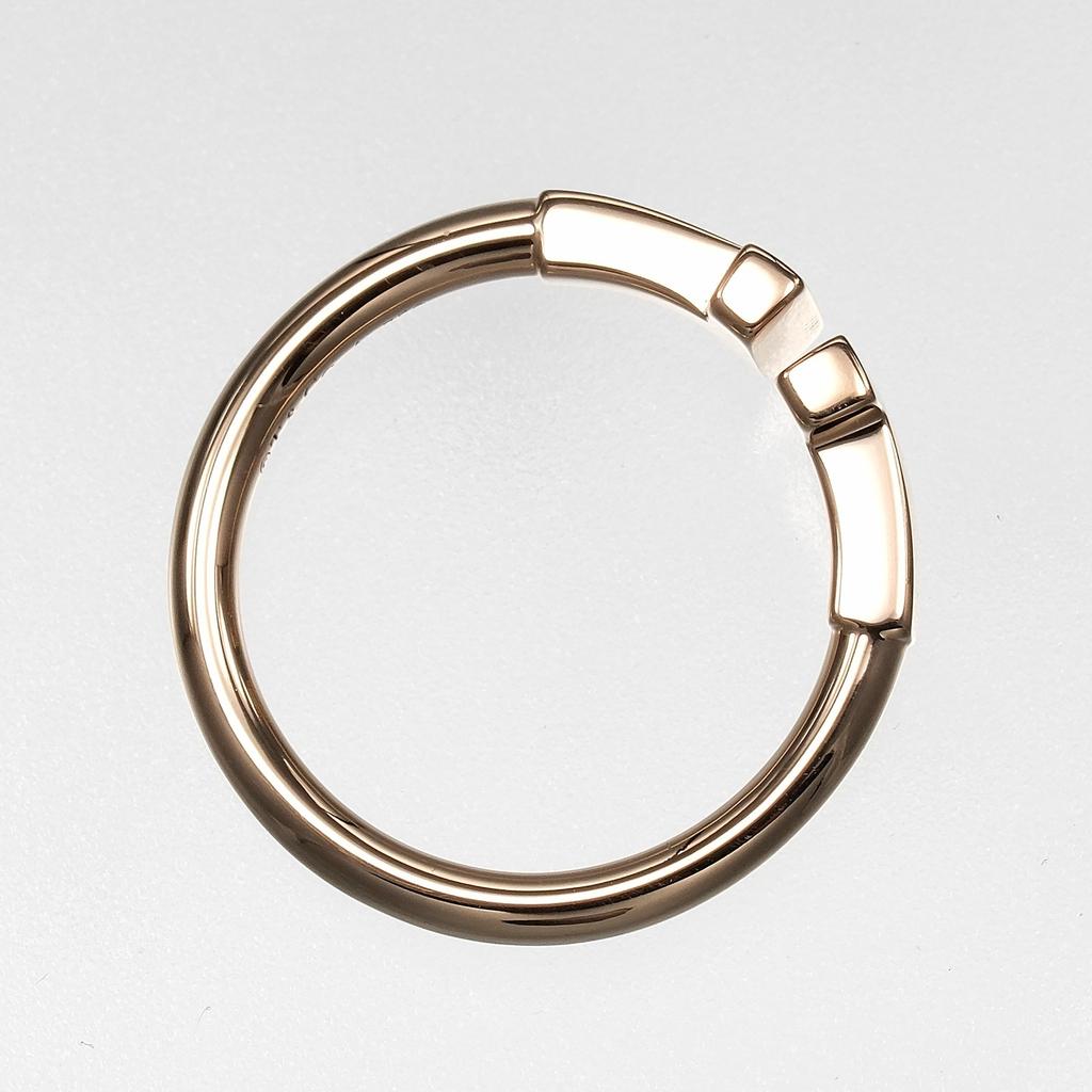 TIFFANY&Co. T wire Ring K18 Pink Gold #3.9(US Size) 2.74g Women Used