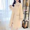 2025 Korean Style Women's Mid-Length Lambswool Woolen Coat - Versatile & Trendy Winter Overcoat