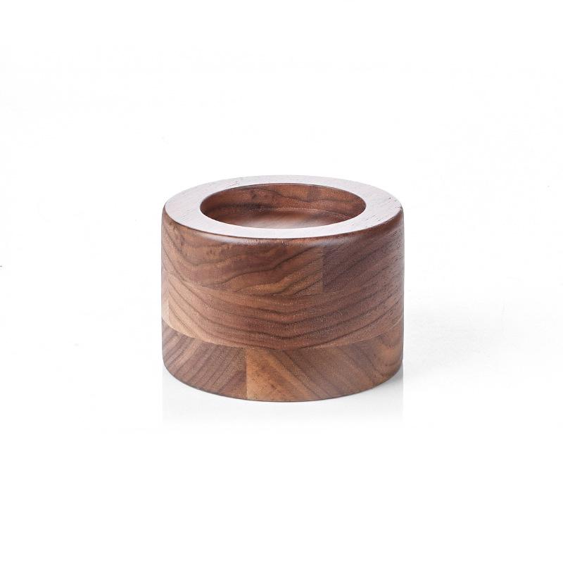 Espresso Machine Walnut Handle Tamping Base & Powder Distributor