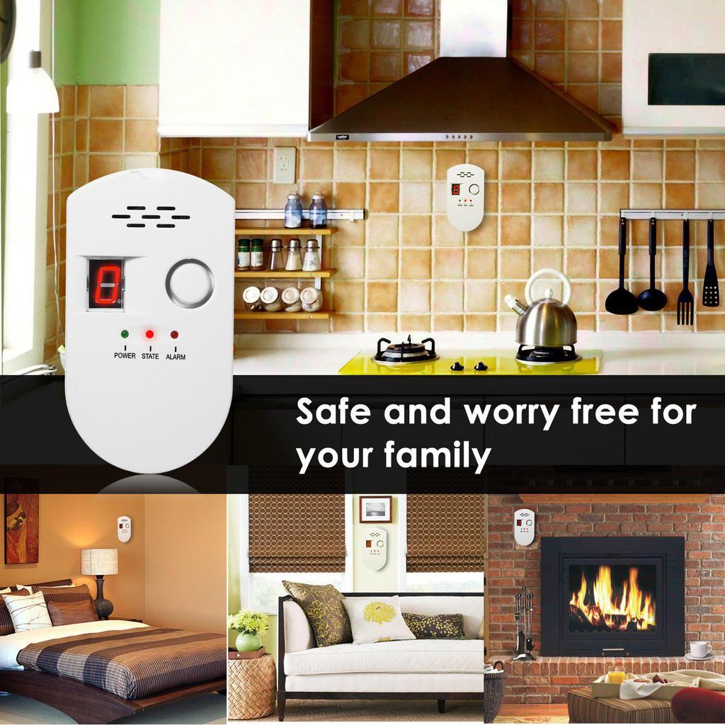 Steckbares Gasleck-Alarmgerät mit empfindlicher Digitalanzeige