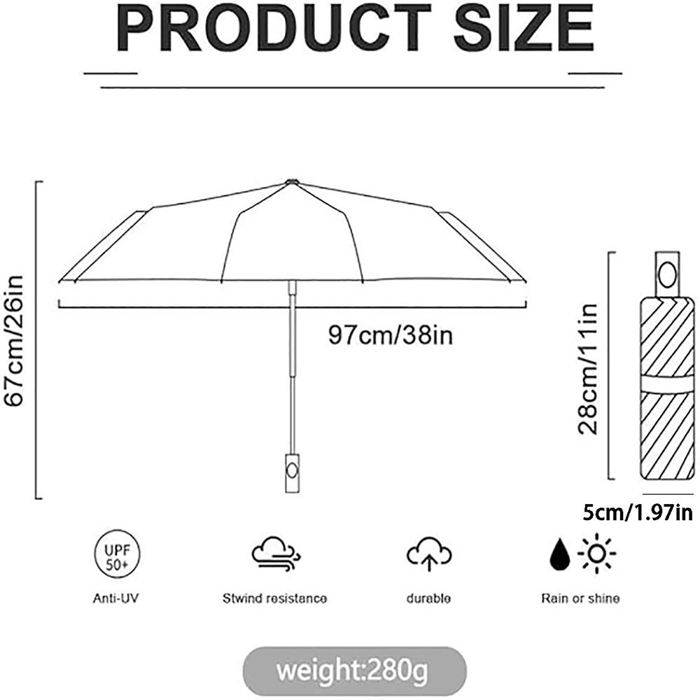 Automatic UV Umbrella Folding Umbrella Advanced Rain and Rain Umbrella Sun Umbrella Sunscreen and UV Protection.zwq