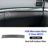 Carbon Fiber Auto Dashboard Panel Storage Box Trim Strip Interior Decoration Sticker For Mercedes Benz E Class W211 2003-2009