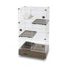 System Toilet Integrated Cat Cage 3 Tiers with Hammock and Cat Litter Scoop Mocha MB319MC