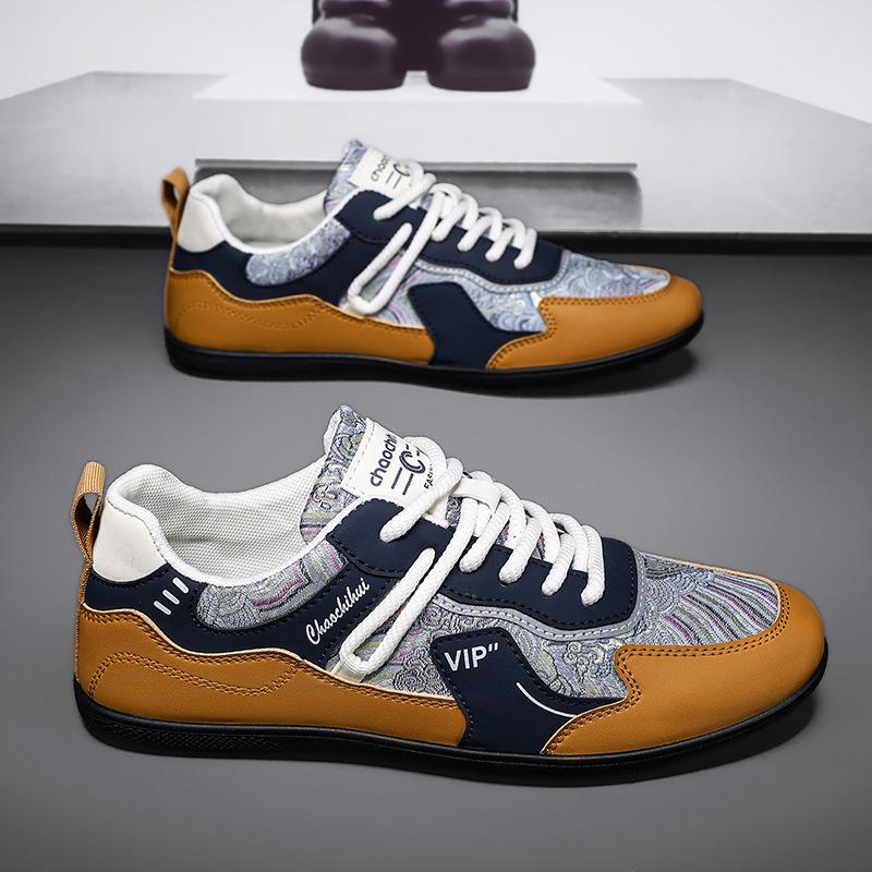 Fashion Men's Sneakers Summer New Outdoor Recreational Driving Shoes Lace-up Classic Mesh Shoes Men's Breathable Low-top Board Shoes