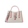 New Gabby Canvas With Leather Handbags Shoulder Bag Crossbody Bag Small Size Women's Pink & Ivory Gray 35S3S5GS5B-POWDER-BLUSH-MULTI