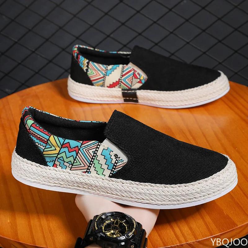 2025 New Style Summer Fashion versatile Men's Sneakers Casual comfort Canvas Flat Shoes Men Fisherman Linen Cloth Loafers Shoes