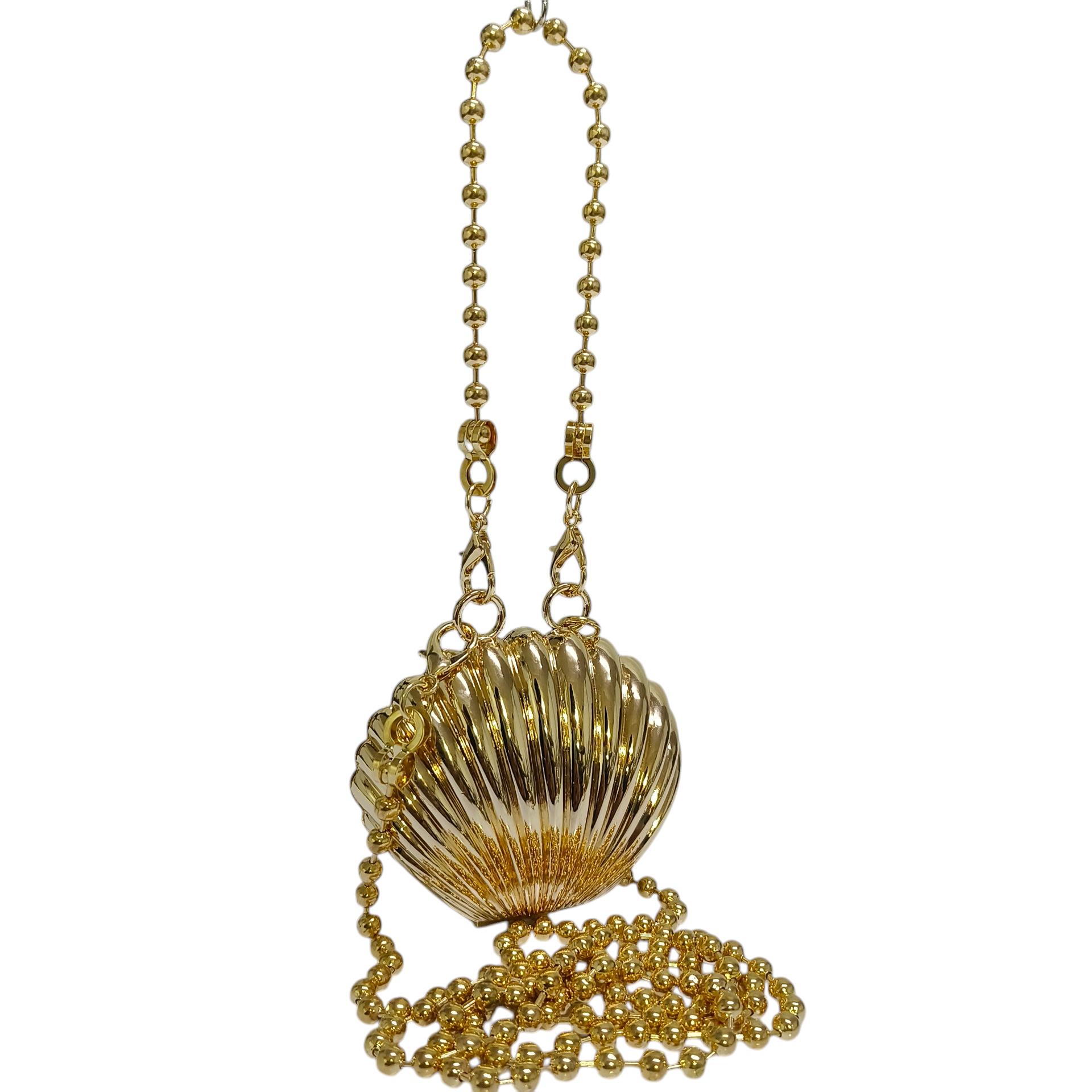 Сумки для помады для женщин, модная жемчужная мини-сумочка, сумка через плечо, золотая сумка-ракушка, дизайнерская сумка через плечо, мини-сумка для хранения помады золотой