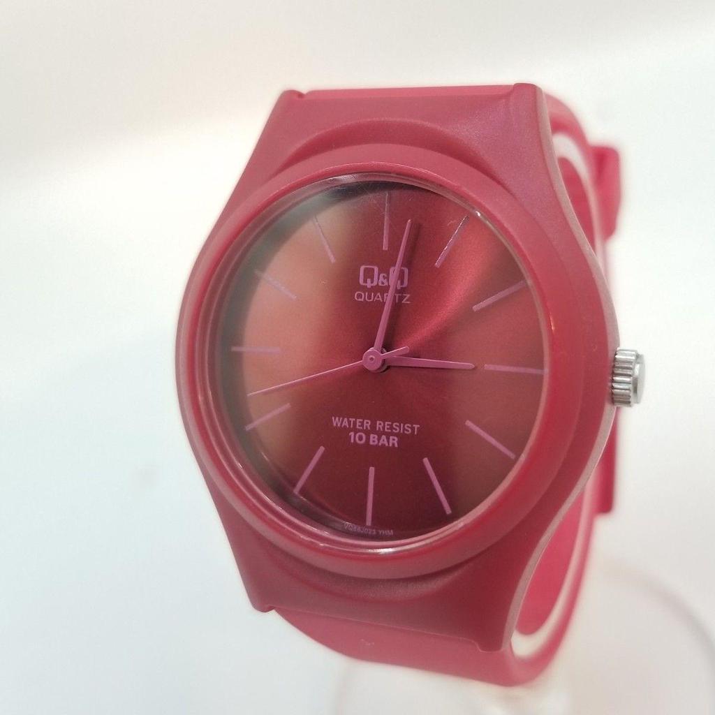 Used CITIZEN Q&Q Simple 3-hand Analog Watch Red