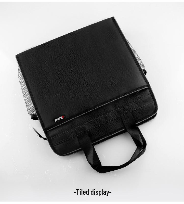 Waterproof Oxford Cloth A4 Document Tote Bag with Double Layers for Conference and Study