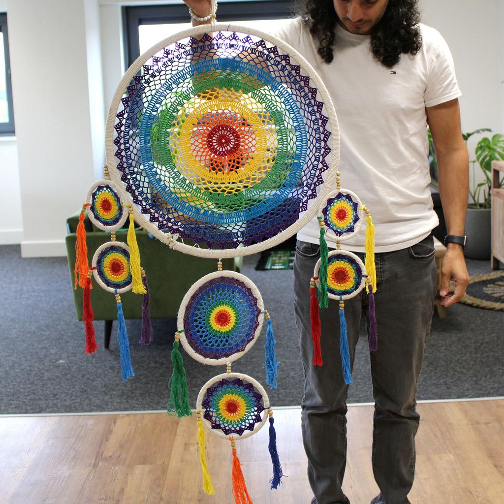 Dream Catcher Wall Hanging, Rainbow