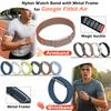 2Pcs Nylon Braided Sports Watch Strap For Google Fitbit Air Magic Buckle Bracelet Quick-dry Breathable Sport Wristband & Armband