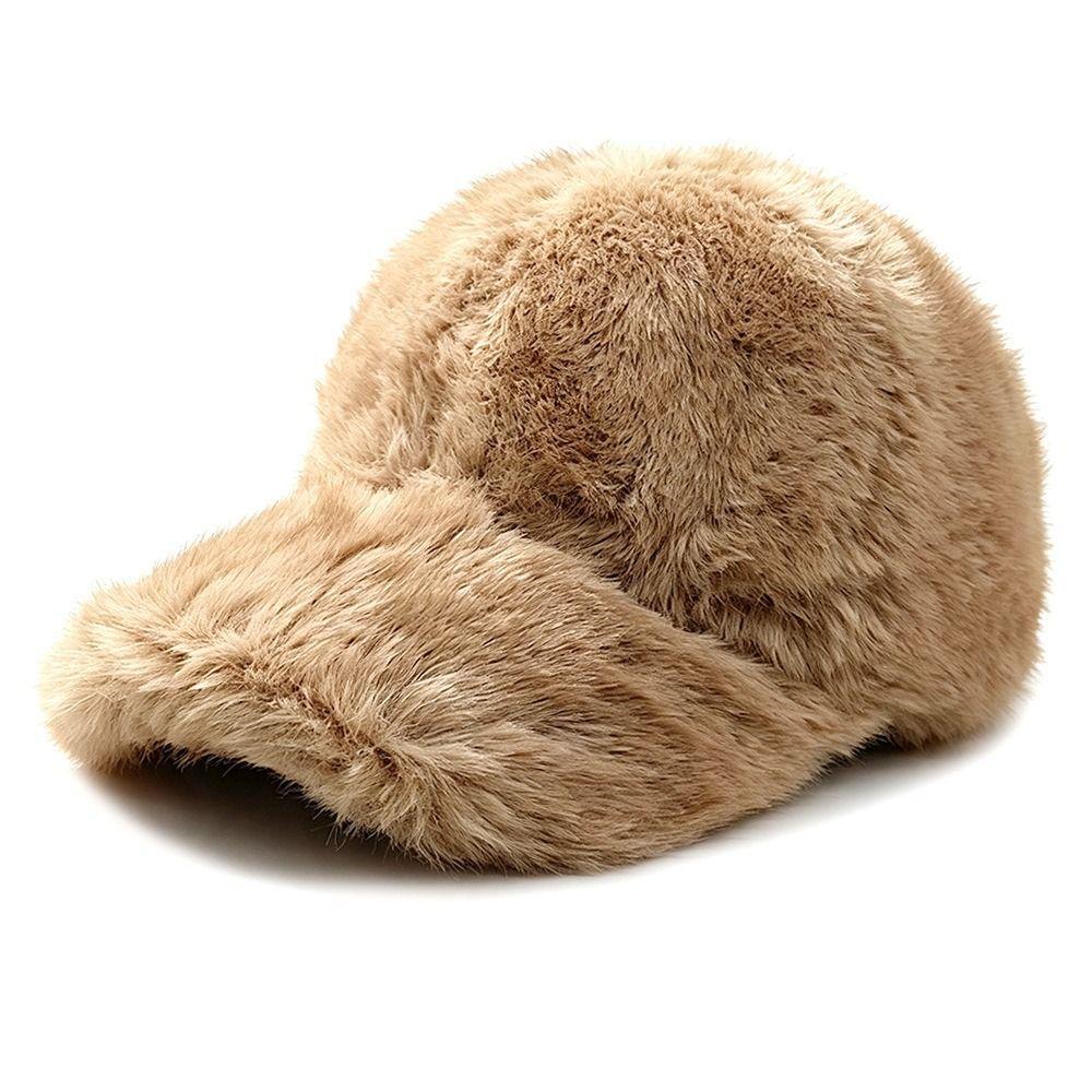 Cold Protection Faux Mink Fur Baseball Cap 55-60CM Thermal Duckbill Hat Sport