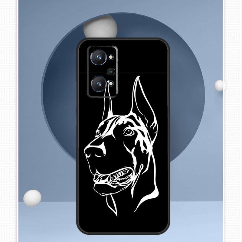Doberman dog For Realme C55 C33 C30 C21Y 10 Pro Plus GT Neo 5 3 3T Case For OnePlus 11 10 Pro Nord 2 2T