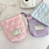 Ins  Drawstring Bag Heart Handbag Women Wallets Portable Travel Cosmetic Makeup Lipstick Storage Bag Camera Organizer