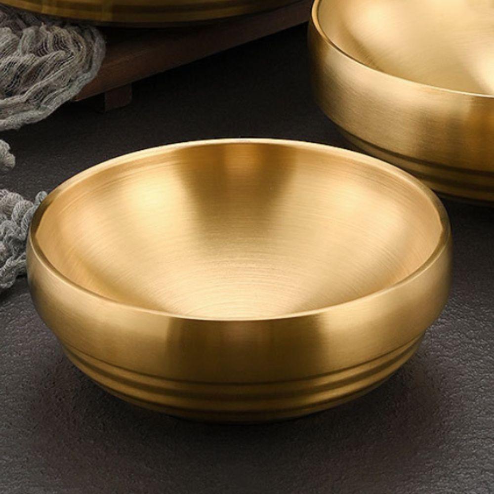 Double Layer Cold Noodles Bowl Anti-scald Salad Bowl Korean Stainless Steel Bowl  Restaurant
