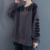 Navava Men LeTTering Round Neck Loose FiT Long Sleeve T shirT nT1437